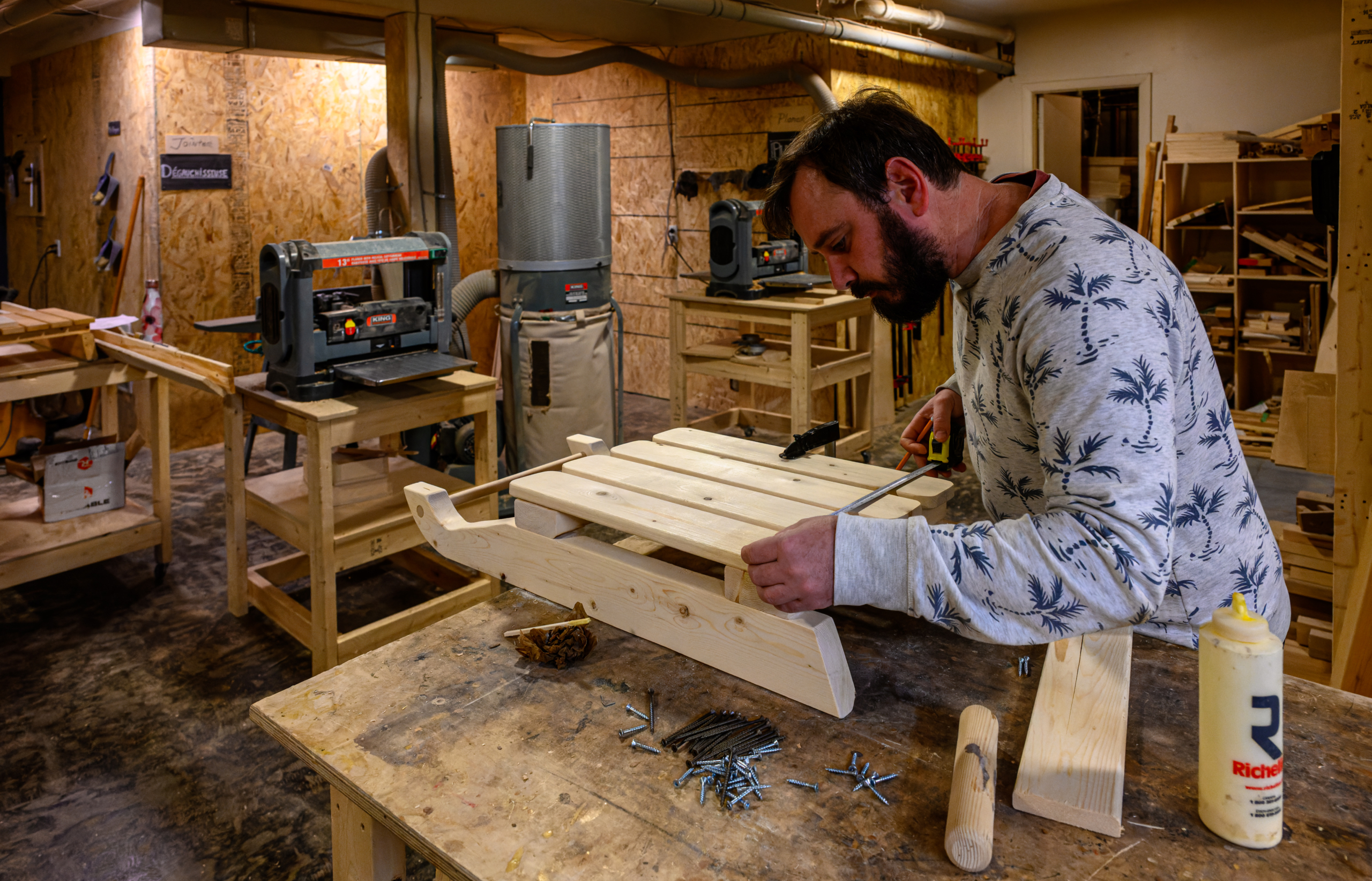 Aspiration d'atelier – La Yaute woodworking
